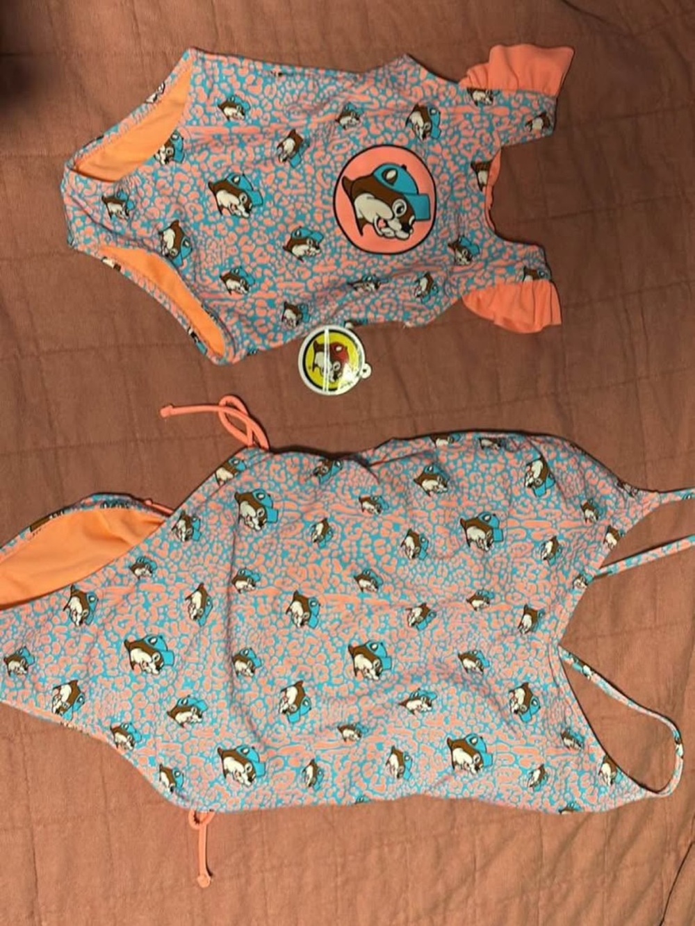 Buc-ee’s mommy and me matching bathing suits